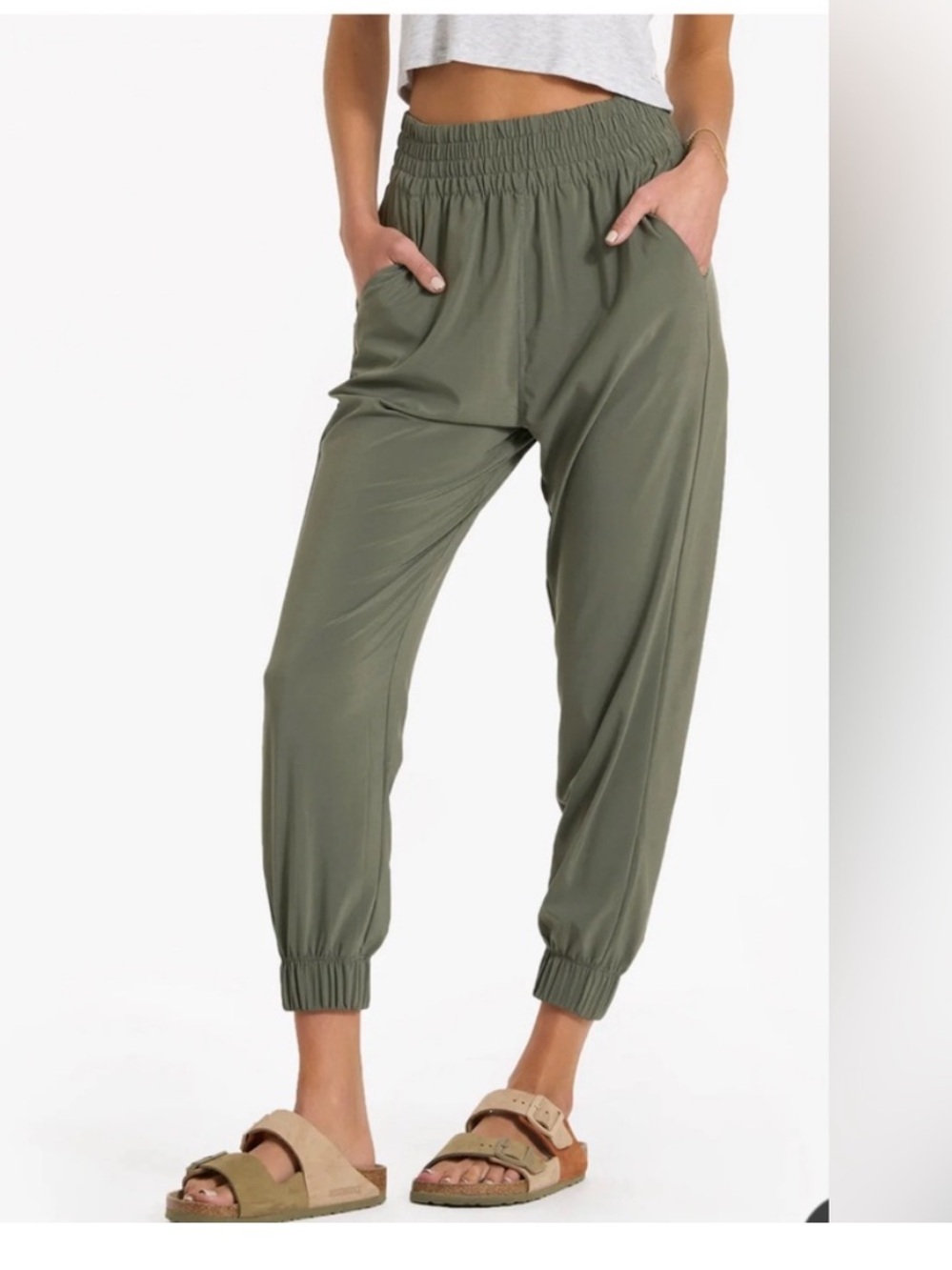 Vuori Womens Army Green Villa Jogger Large